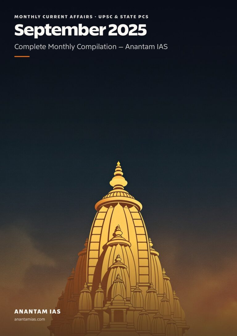 September 2025 Monthly Current Affairs PDF