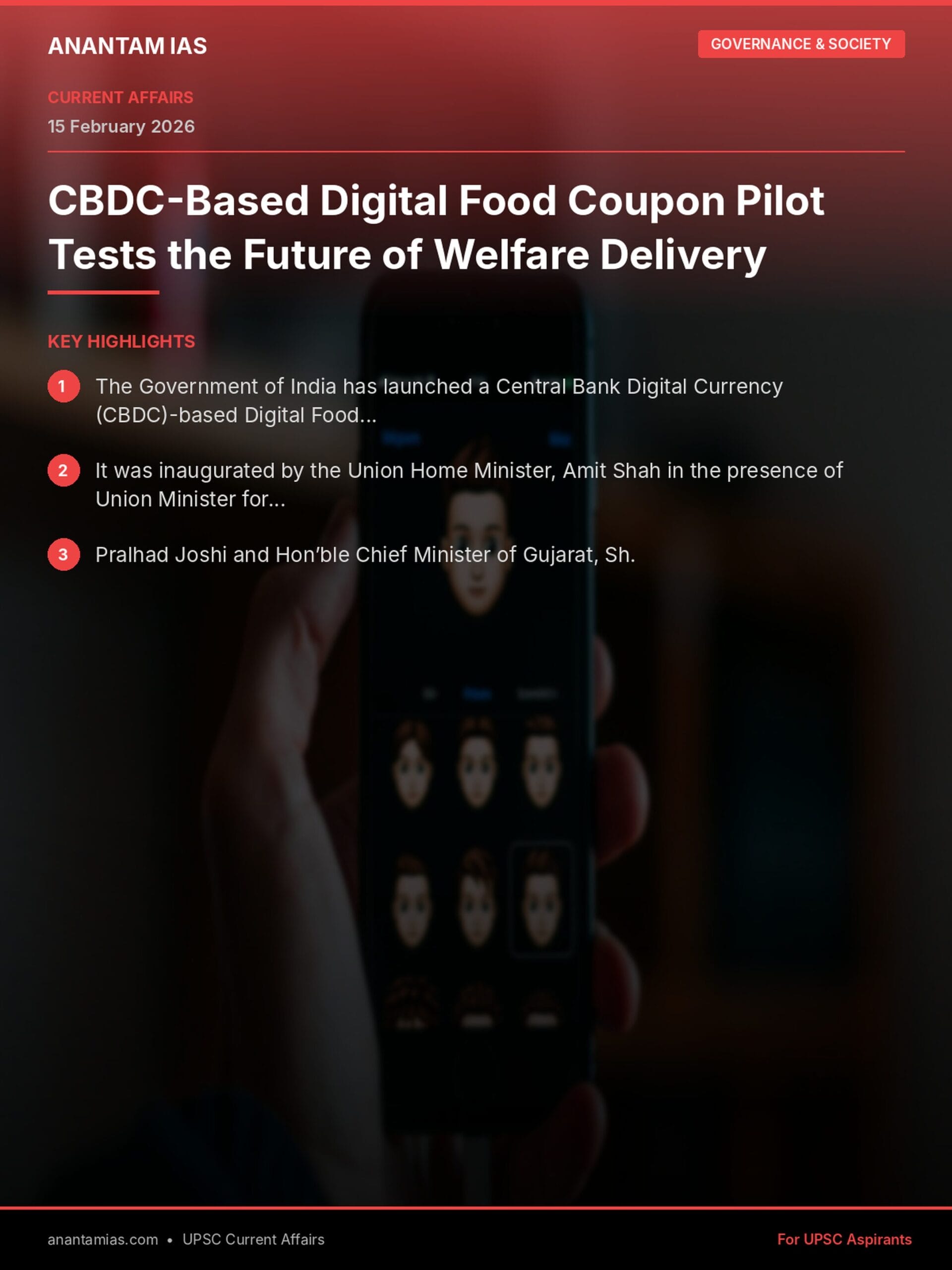 CBDC-Based Digital Food Coupon Pilot Tests the Future of Welfare Delivery infographic