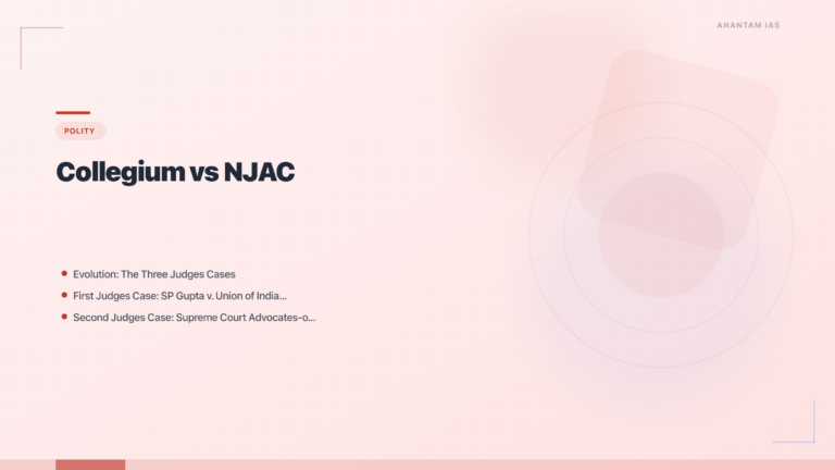 Collegium vs NJAC: Judicial Appointments Debate in India Explained for UPSC featured image