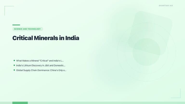 Critical Minerals in India: Strategy, Reserves, and Global Race for UPSC featured image