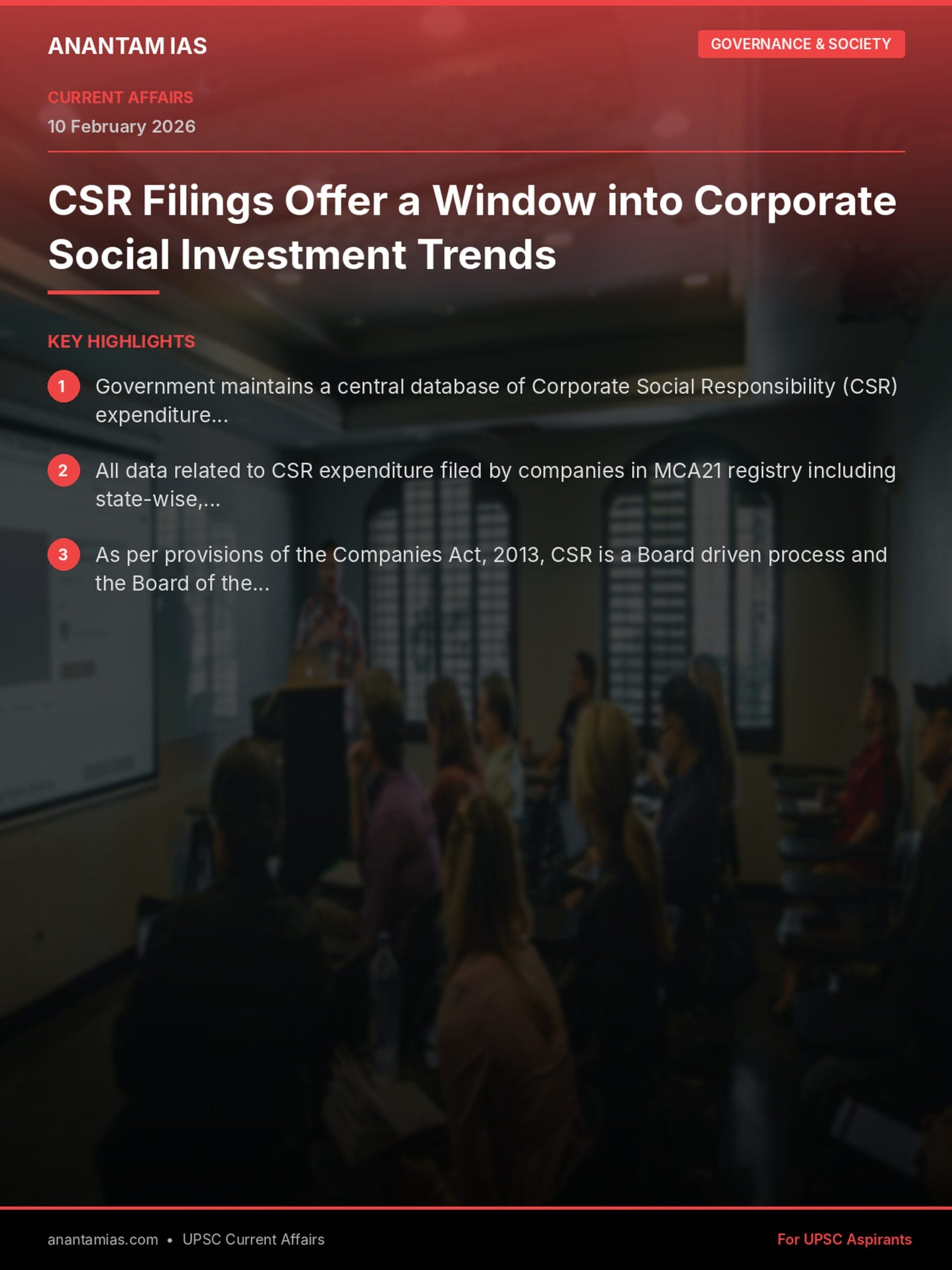 CSR Filings Offer a Window into Corporate Social Investment Trends infographic
