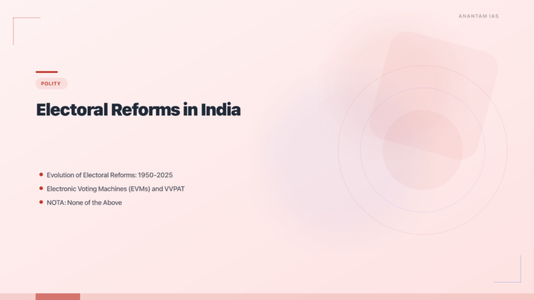 Electoral Reforms in India: EVMs, NOTA, State Funding & Key Committees featured image