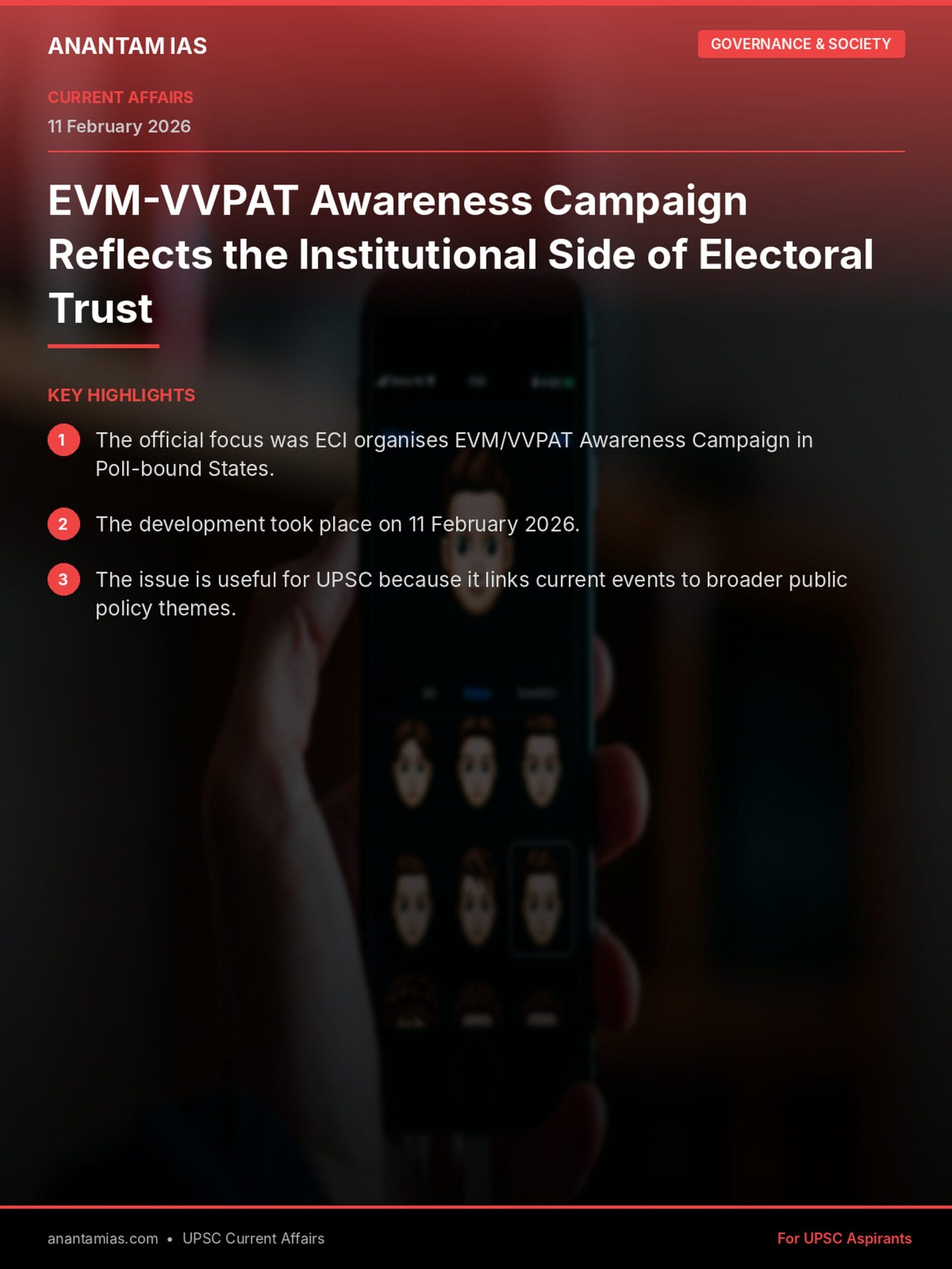 EVM-VVPAT Awareness Campaign Reflects the Institutional Side of Electoral Trust infographic