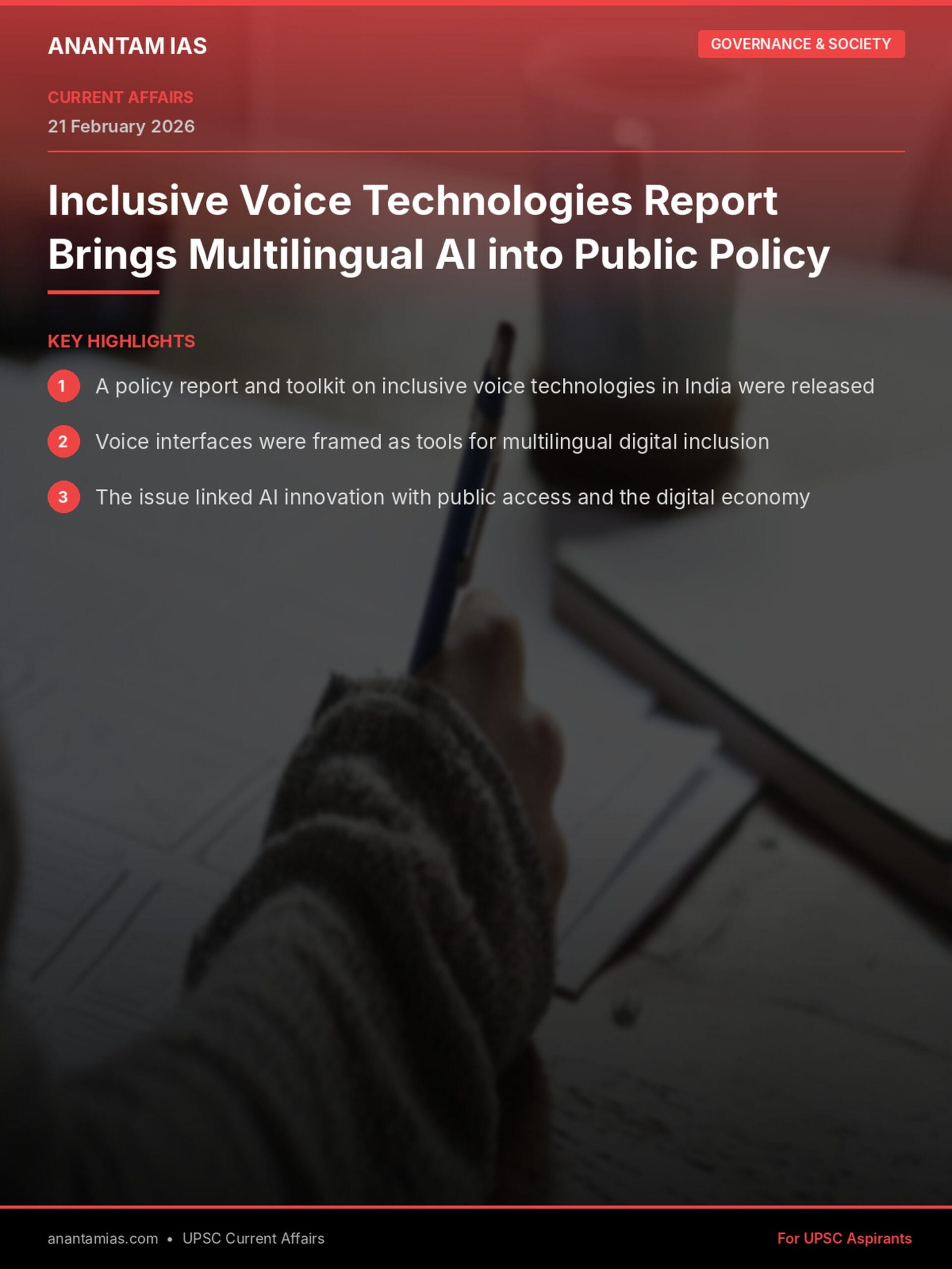 Inclusive Voice Technologies Report Brings Multilingual AI into Public Policy infographic