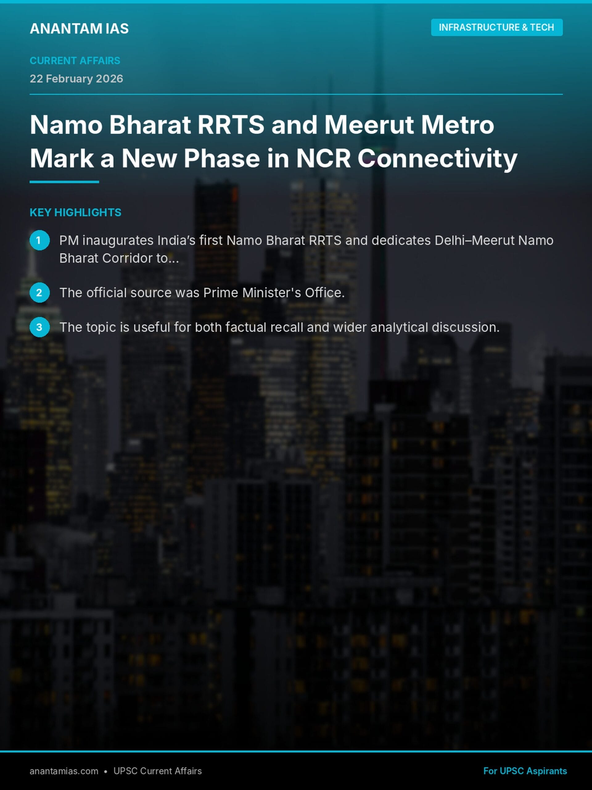 Namo Bharat RRTS and Meerut Metro Mark a New Phase in NCR Connectivity infographic