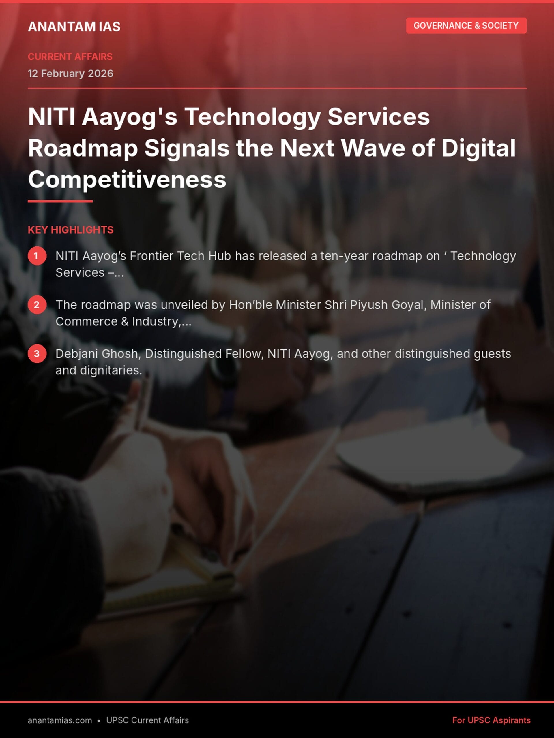 NITI Aayog's Technology Services Roadmap Signals the Next Wave of Digital Competitiveness infographic