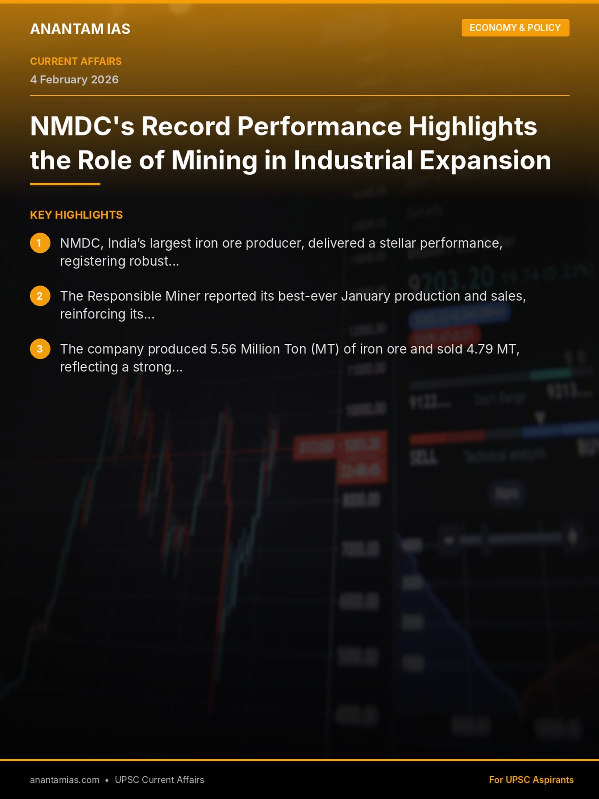 NMDC's Record Performance Highlights the Role of Mining in Industrial Expansion infographic