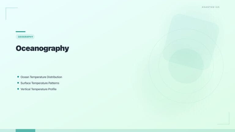 Oceanography: Salinity, Temperature, Ocean Floor & Currents for UPSC featured image