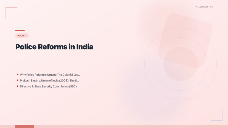 Police Reforms in India: Prakash Singh Case, SC Directives & Implementation Status featured image