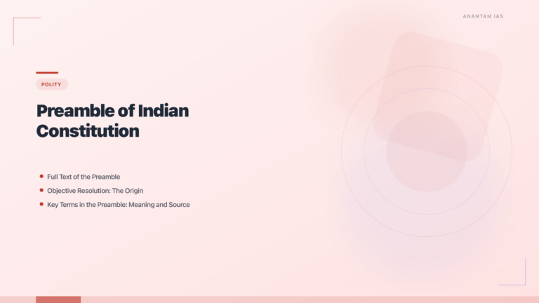 Preamble of Indian Constitution: Text, Key Words & Significance - featured image for UPSC preparation