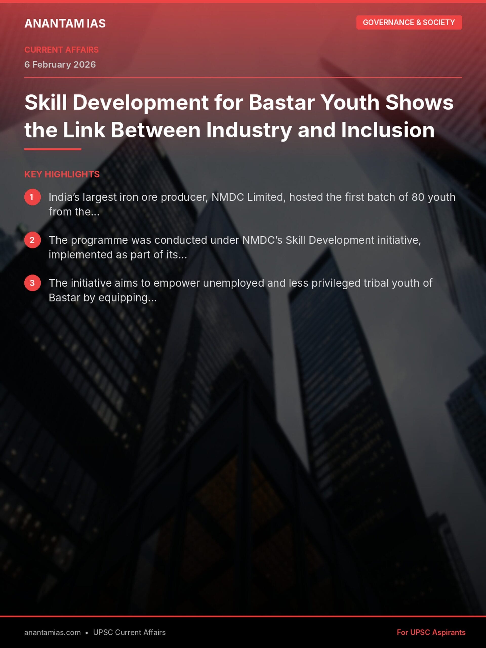 Skill Development for Bastar Youth Shows the Link Between Industry and Inclusion infographic