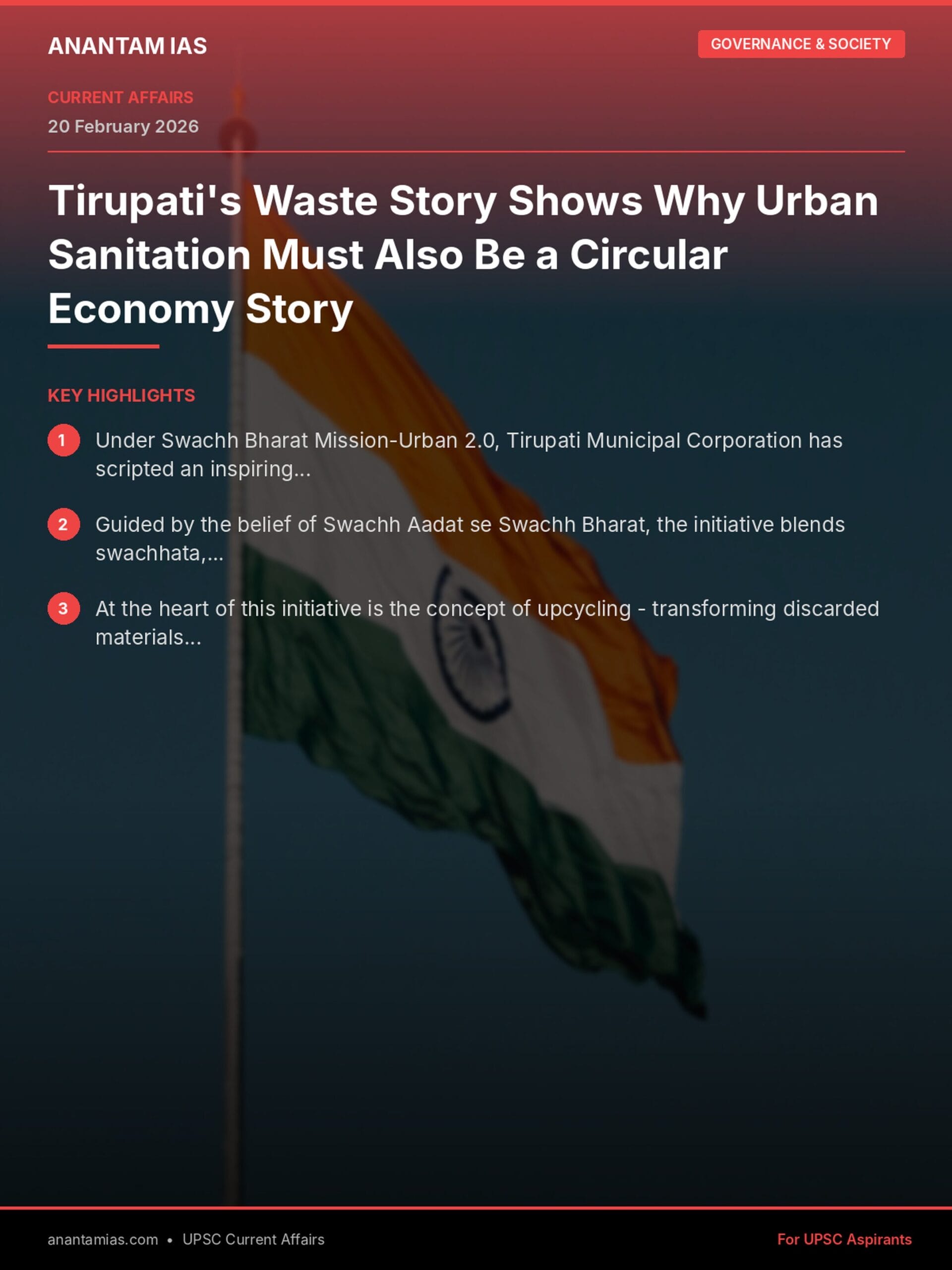 Tirupati's Waste Story Shows Why Urban Sanitation Must Also Be a Circular Economy Story infographic