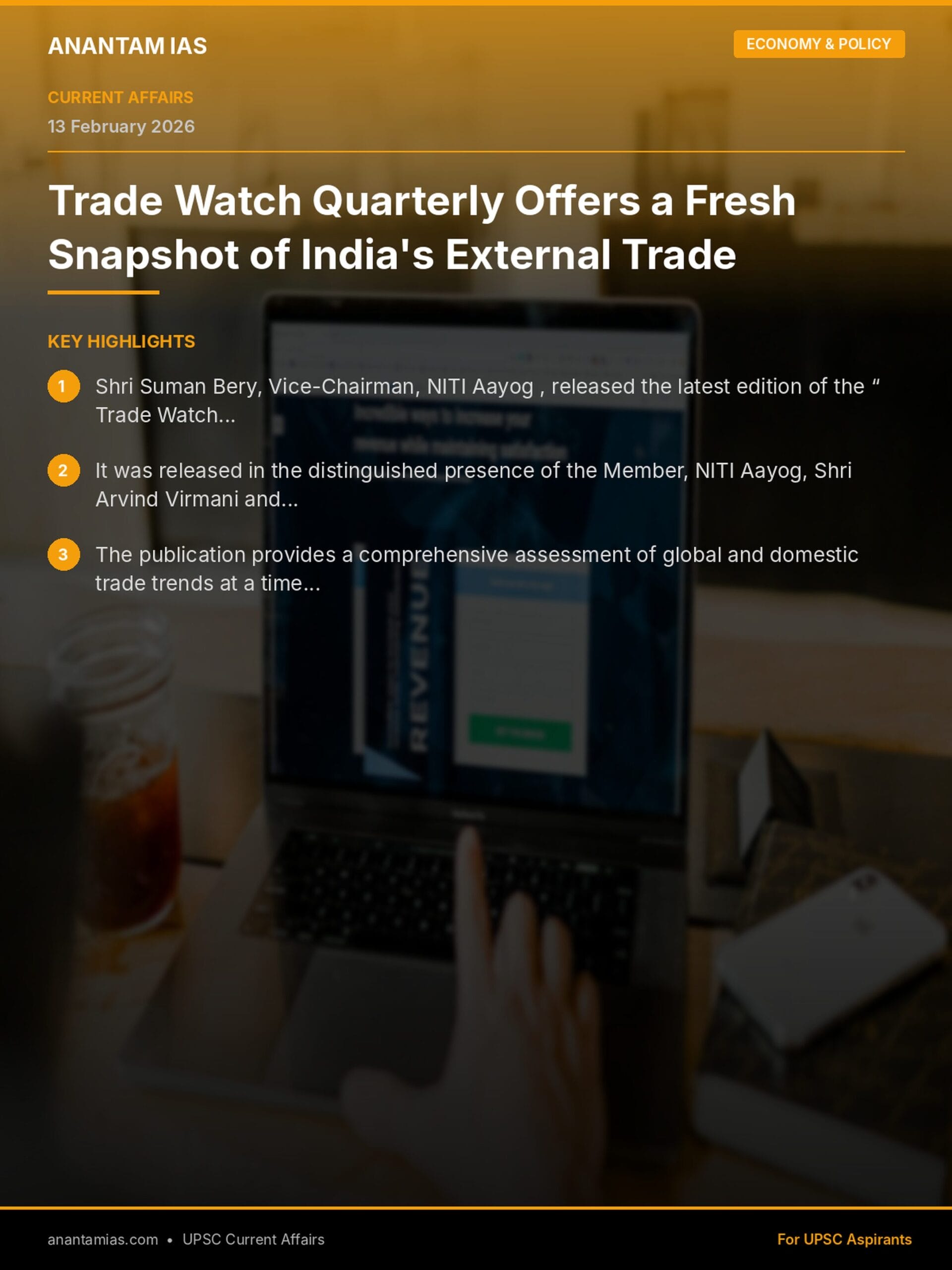 Trade Watch Quarterly Offers a Fresh Snapshot of India's External Trade infographic