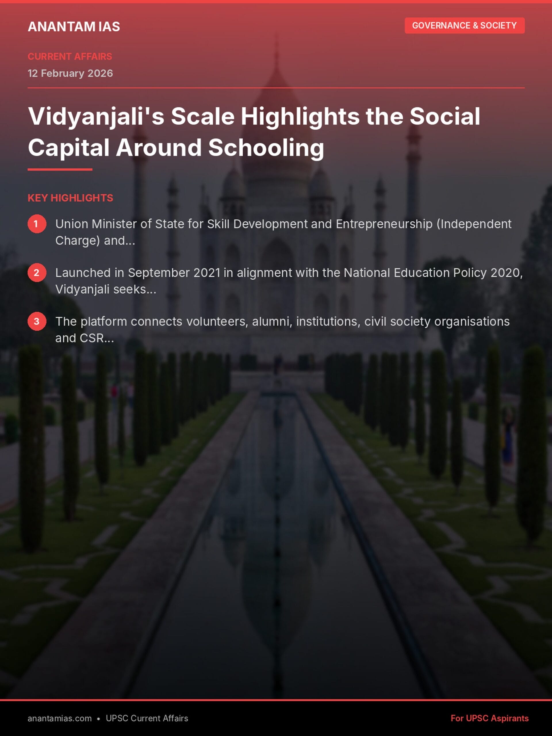 Vidyanjali's Scale Highlights the Social Capital Around Schooling infographic