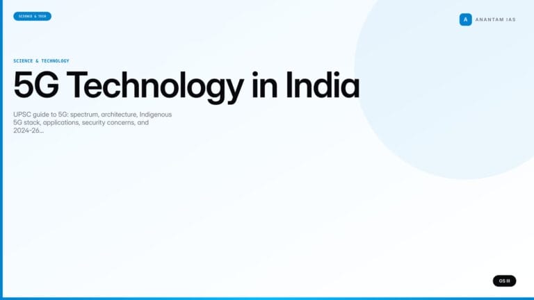 5G Technology in India (UPSC Science & Tech) — UPSC featured image