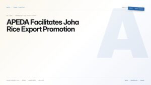 APEDA Facilitates Joha Rice Export Promotion — featured card for Anantam IAS UPSC guide.