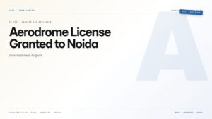 Aerodrome License Granted to Noida International Airport — featured card for Anantam IAS UPSC guide.