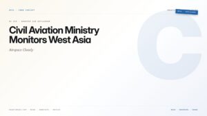 Civil Aviation Ministry Monitors West Asia Airspace Closely — featured card for Anantam IAS UPSC guide.