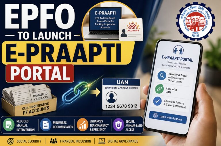 EPFO to Launch E-PRAAPTI Portal