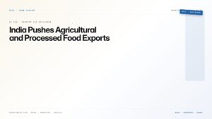 India Pushes Agricultural and Processed Food Exports — featured card for Anantam IAS UPSC guide.
