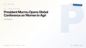 President Murmu Opens Global Conference on Women in Agri-Food Systems — featured card for Anantam IAS UPSC guide.
