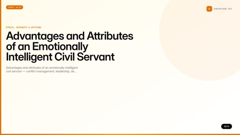 Advantages and Attributes of an Emotionally Intelligent Civil Servant (UPSC GS IV) — UPSC featured image