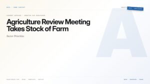 Agriculture Review Meeting Takes Stock of Farm-Sector Priorities — featured card for Anantam IAS UPSC guide.