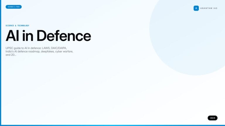 AI in Defence (UPSC Science & Tech) — UPSC featured image