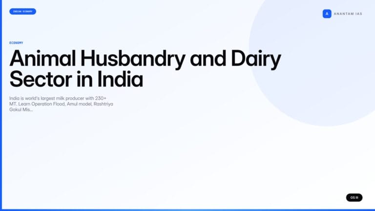Animal Husbandry and Dairy Sector in India (UPSC Economy) — UPSC featured image