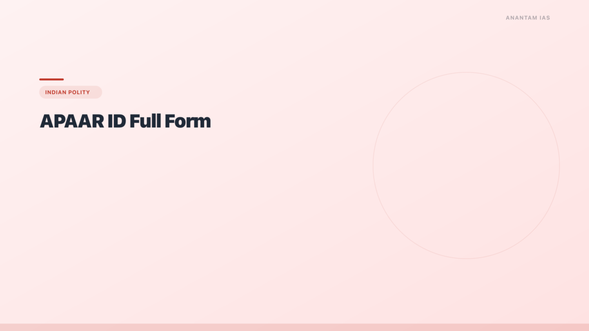 APAAR ID Full Form: Automated Permanent Academic Account — Complete ...