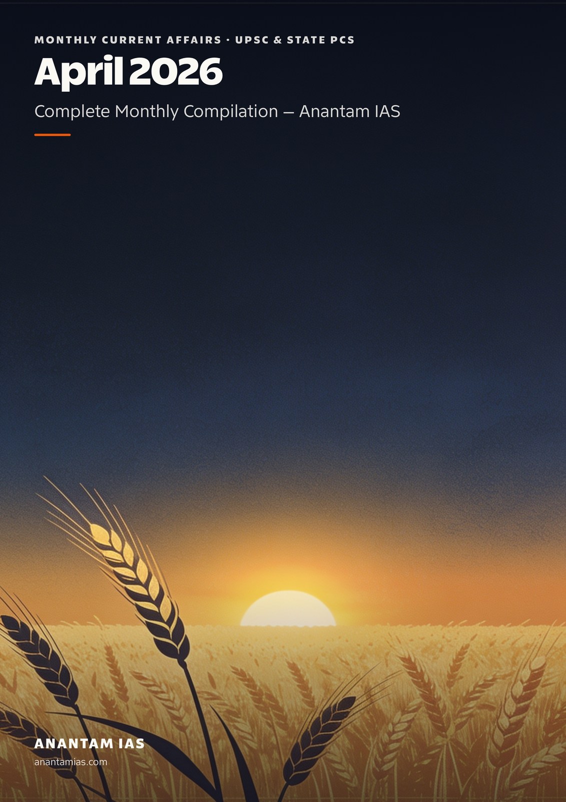 April 2026 Monthly Current Affairs PDF