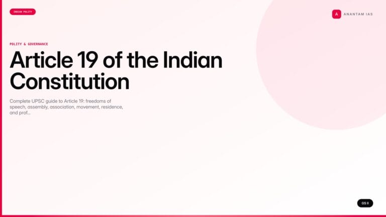 Article 19 of the Indian Constitution (UPSC Polity) — UPSC featured image
