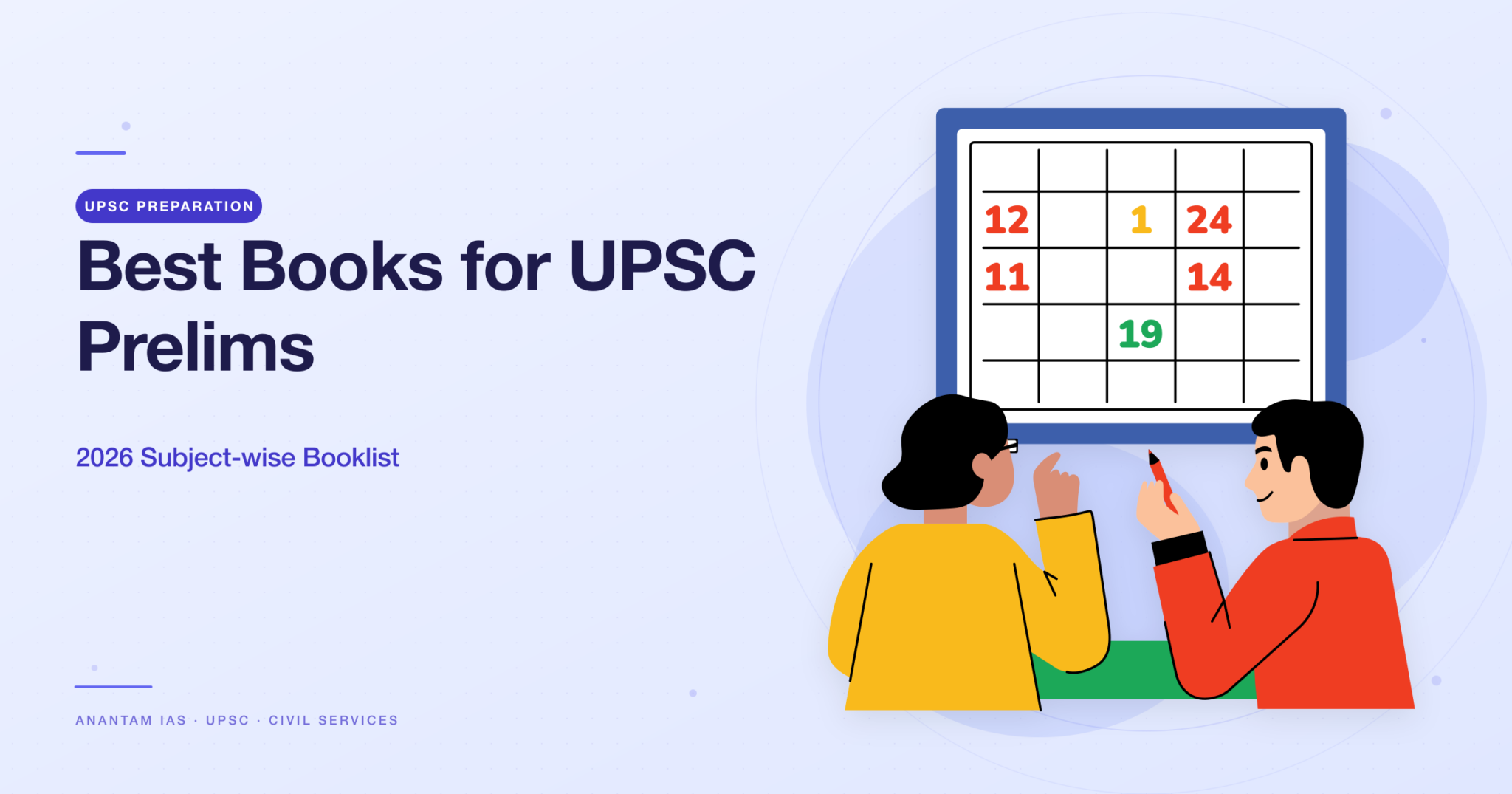 Best Books for UPSC Prelims 2026: Subject-wise Complete List - Anantam IAS