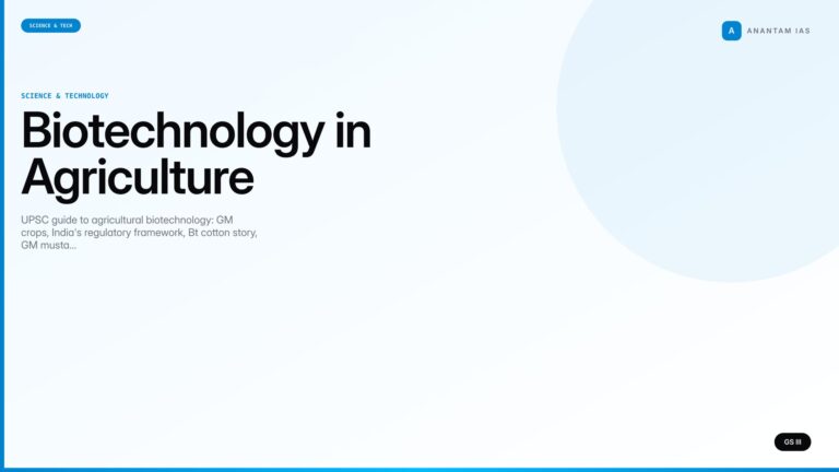 Biotechnology in Agriculture (UPSC Science & Tech) — UPSC featured image