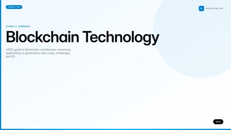 Blockchain Technology (UPSC Science & Tech) — UPSC featured image