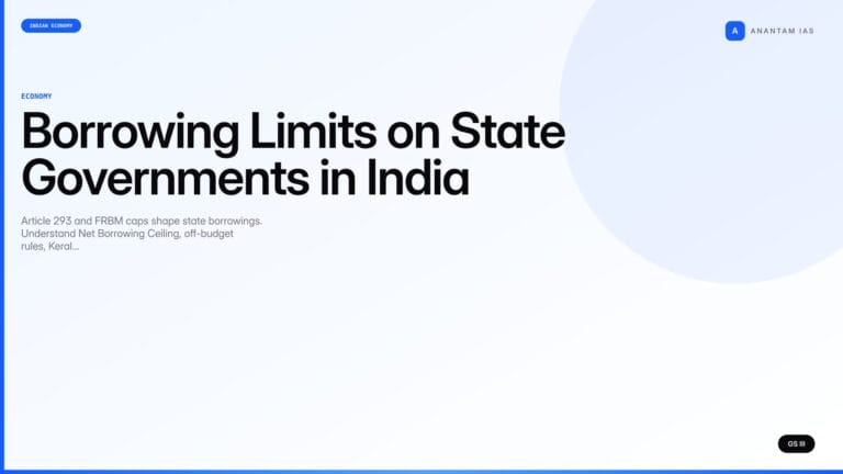 Borrowing Limits on State Governments in India (UPSC Economy) — UPSC featured image