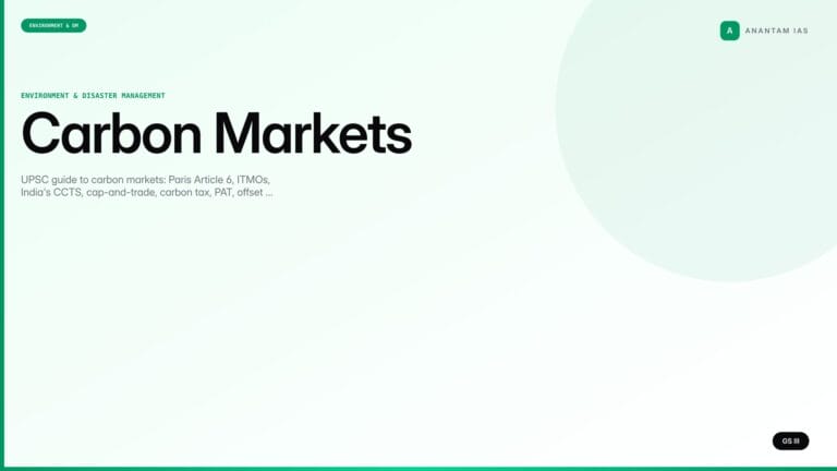 Carbon Markets — UPSC Environment & Economy Notes — UPSC featured image
