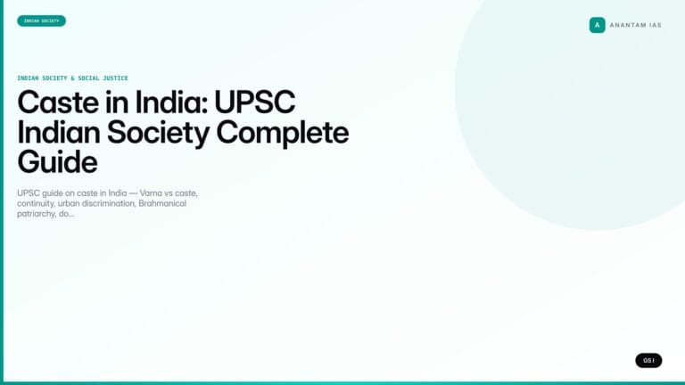 Caste in India: UPSC Indian Society Complete Guide — UPSC featured image