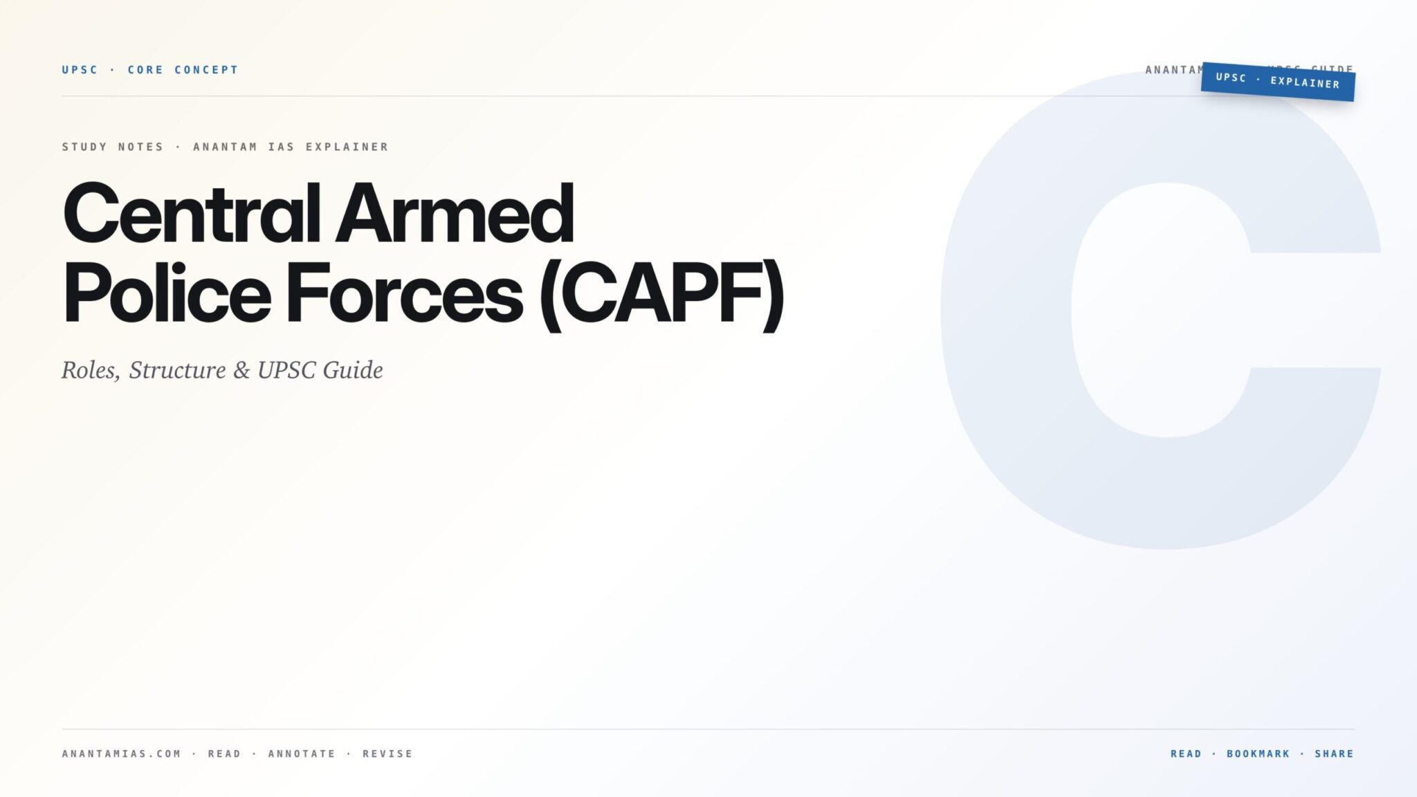 Capf Central Armed Police Forces (CAPF): Roles, Structure & UPSC Guide ...