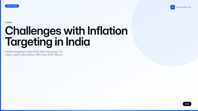 Challenges with Inflation Targeting in India (UPSC Economy) — UPSC featured image