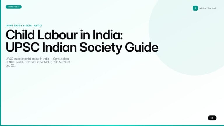 Child Labour in India: UPSC Indian Society Guide — UPSC featured image