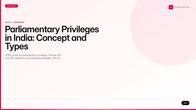 Parliamentary Privileges in India: Concept and Types (UPSC) — UPSC featured image