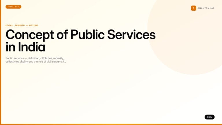 Concept of Public Services in India (UPSC Ethics — GS IV) — UPSC featured image