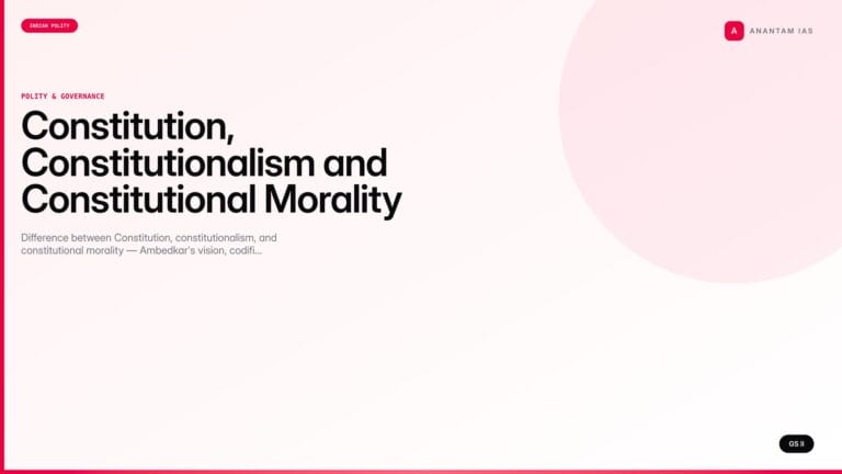Constitution, Constitutionalism and Constitutional Morality — UPSC Polity — UPSC featured image