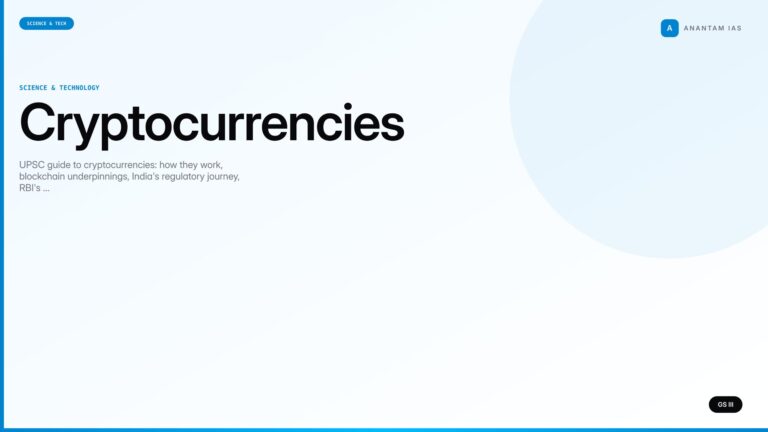 Cryptocurrencies (UPSC Science & Tech) — UPSC featured image