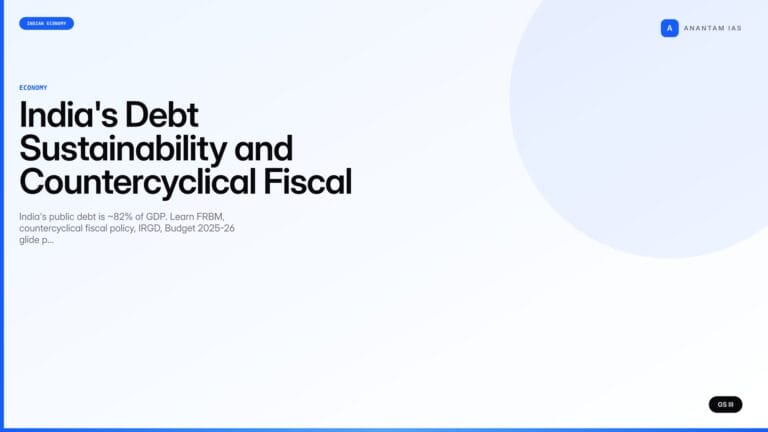 India's Debt Sustainability and Countercyclical Fiscal Policy (UPSC) — UPSC featured image
