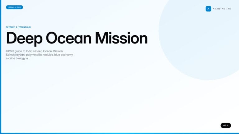 Deep Ocean Mission (UPSC Science & Tech) — UPSC featured image