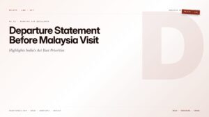 Departure Statement Before Malaysia Visit Highlights India's Act East Priorities — featured card for Anantam IAS UPSC guide.