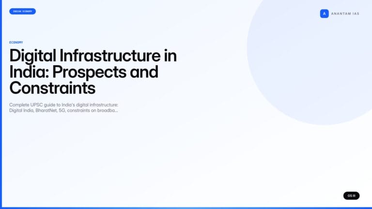 Digital Infrastructure in India: Prospects and Constraints (UPSC Economy) — UPSC featured image