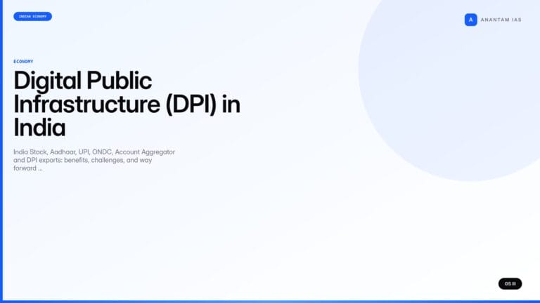 Digital Public Infrastructure (DPI) in India (UPSC Economy) — UPSC featured image
